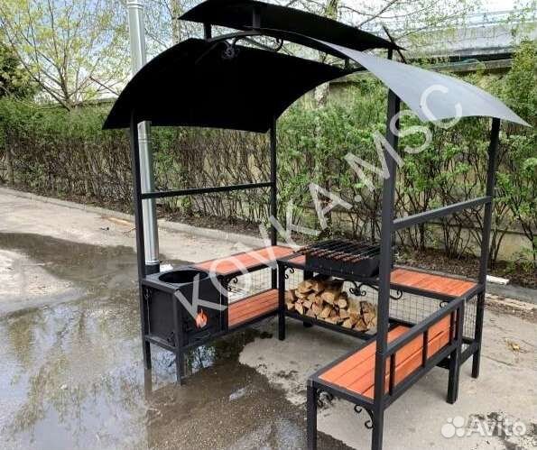 Беседка с мангалом