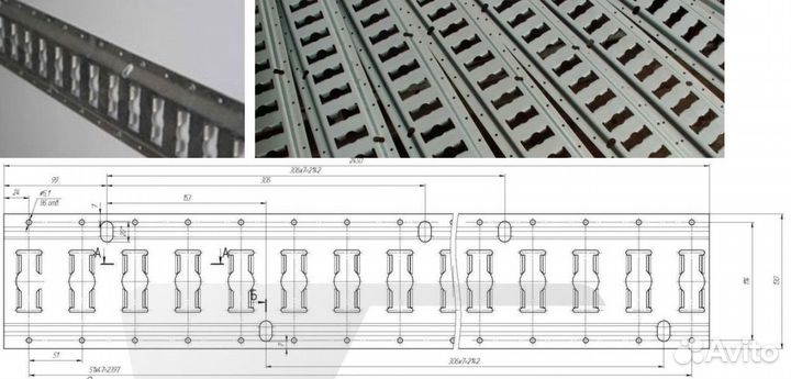 Рейка крепления груза в фургон