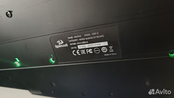 Игровая клавиатура red dragon asura2