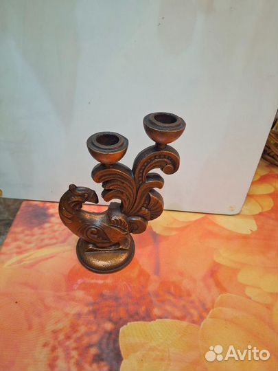 Подсвечник винтажный металлический СССР