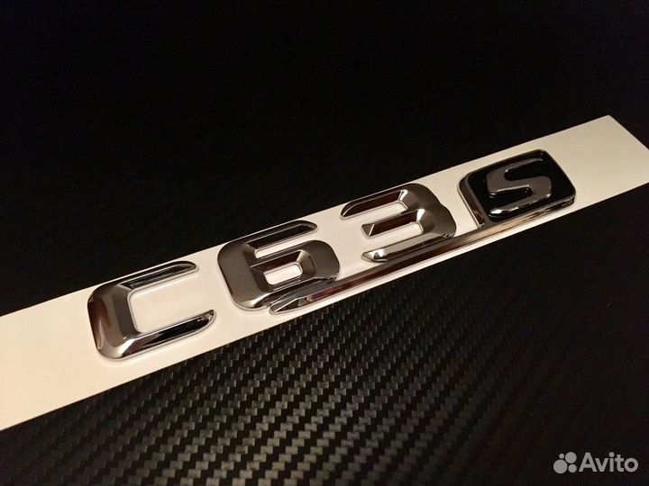 Эмблема на багажник Mercedes c63S e63s e63 хром