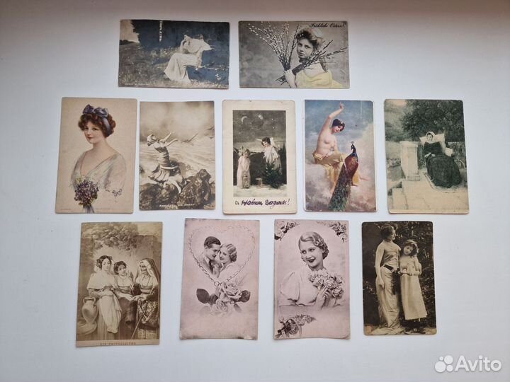 Старинные открытки, открытое письмо, Франция