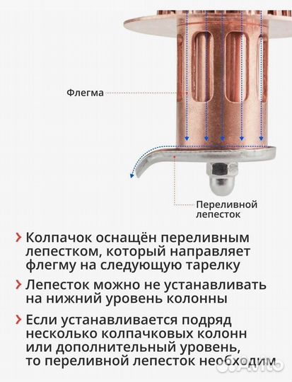 Колпачковая колонна медная/ Флейта