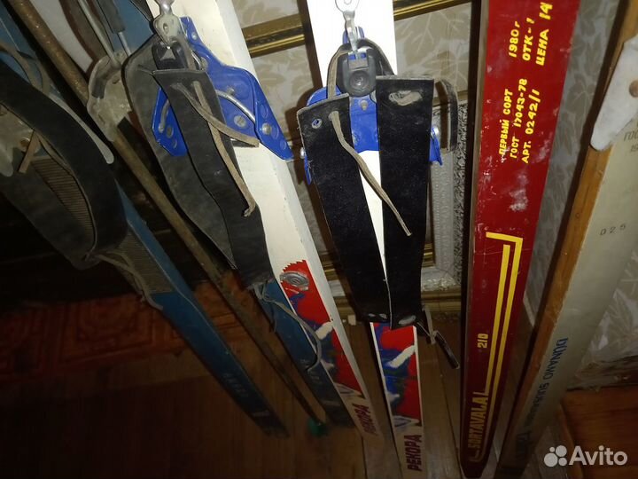 Беговые лыжи СССР, скреплением, 1980-90годы