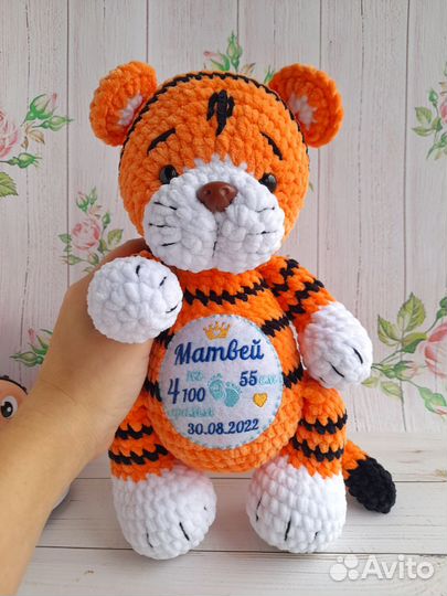 Плюшевые игрушки ручной работы с метрикой
