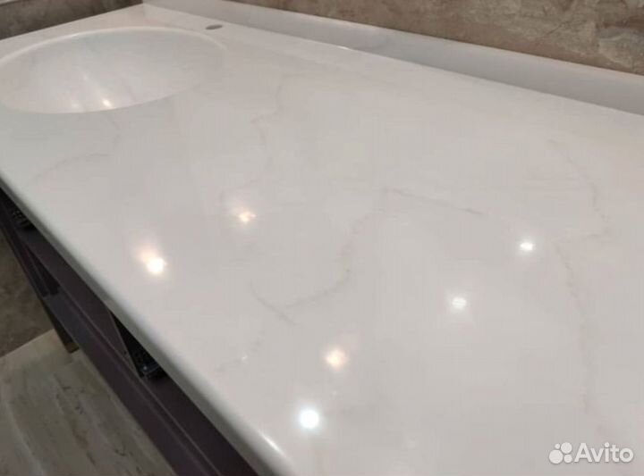 Столешница для ванной и кухни из искуственного кам