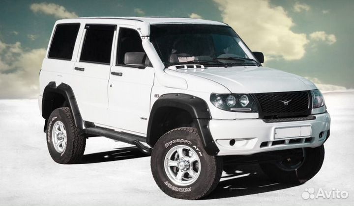 Расширители колёс арок УАЗ Патриот на оба бампера