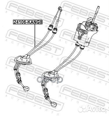 Трос кпп renault kangoo II/scenic II 24106-kang