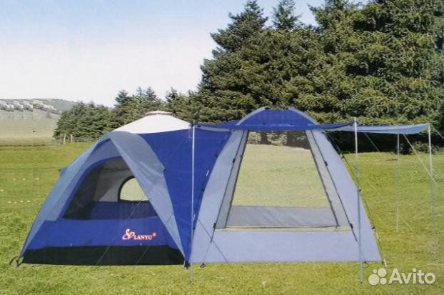 Палатка Lanyu LY-1706 +Шатер 4-местная двухслойная