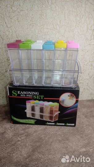 Набор для специй,приправ в подставке контейнеры