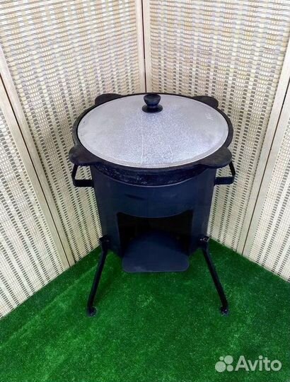 Казан с печкой 10 литров