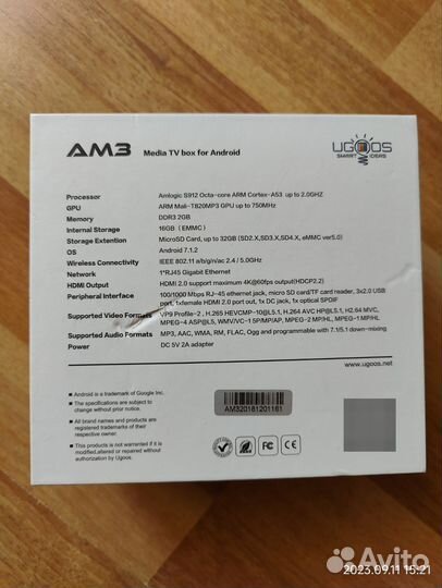 TV приставка Ugoos AM3