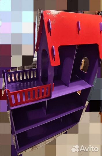 Деревянный кукольный домик для барби