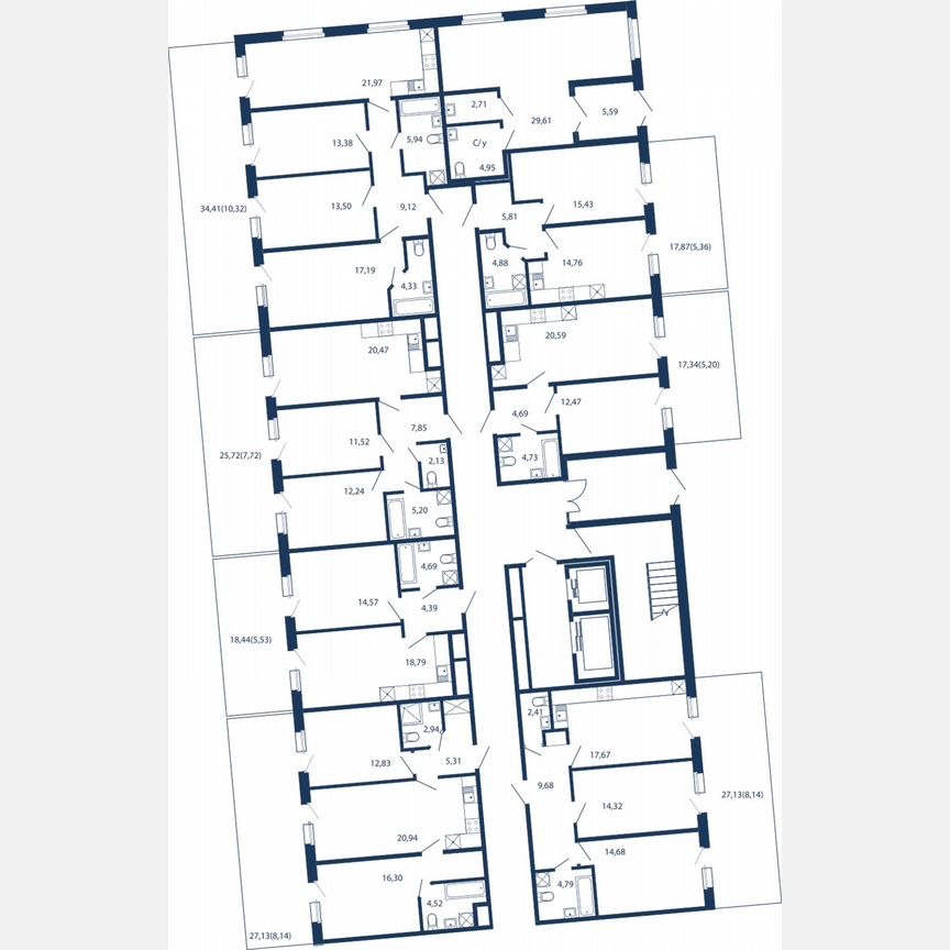 4-к. апартаменты, 95,8 м², 1/5 эт.