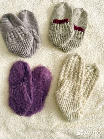 Тапочки вязаные женские