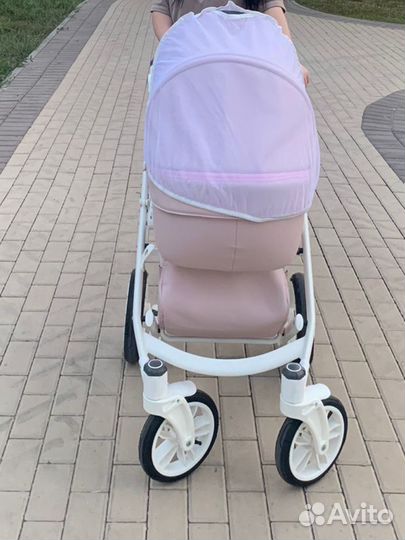 Коляска 2 в 1 indigo эко кожа