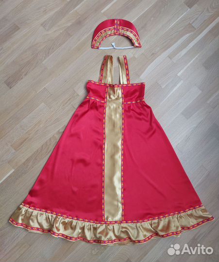 Русский народный сарафан с кокошником, 128 рост