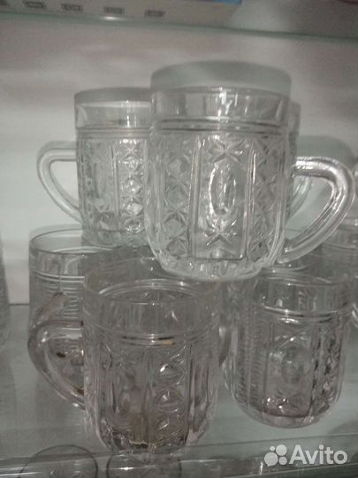 Хрустальные кружки 10 шт