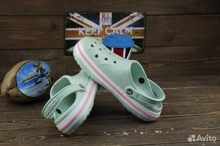 Сабо Crocs Голубые