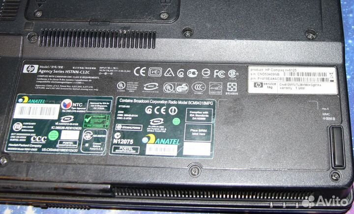 Ноутбук HP Compaq nx6125 на разбор