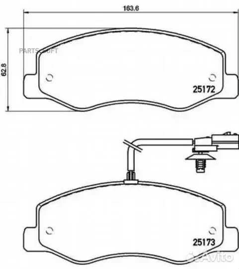 Brembo P68061 Колодки торм.зад./дат