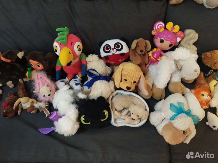 Мягкие игрушки большим пакетом