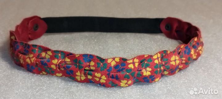 Кожаная повязка-лента для волос ручной работы