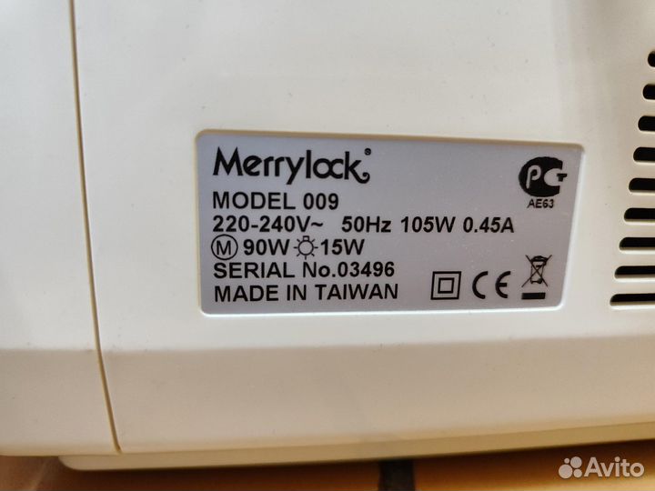 Оверлок merrylock 009