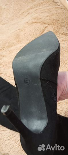 Сапоги женские замшевые