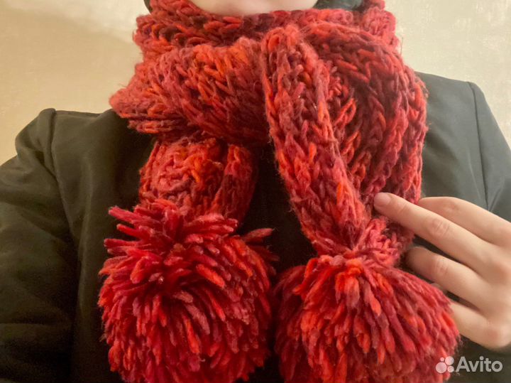 Шарф зимний вязаный