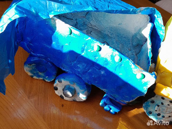 Камаз 65117 зерновоз из пластилина с прицепом