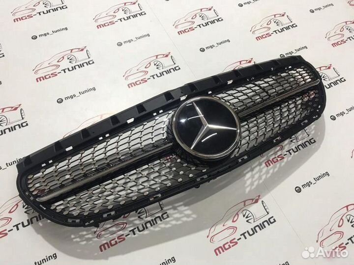 Решетка Mercedes B-Class w246 Diamond Black Дистр