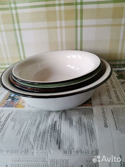 Новая миска эмалированная СССР
