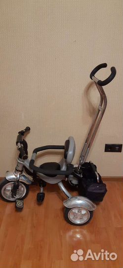 Детский велосипед с родительской ручкой