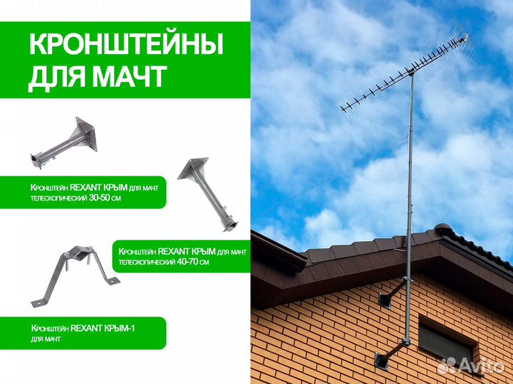 Мачта для антенны, кронштейны для антенн (Оптом)