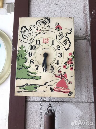 Часы старинные, с кукушкой,с боем
