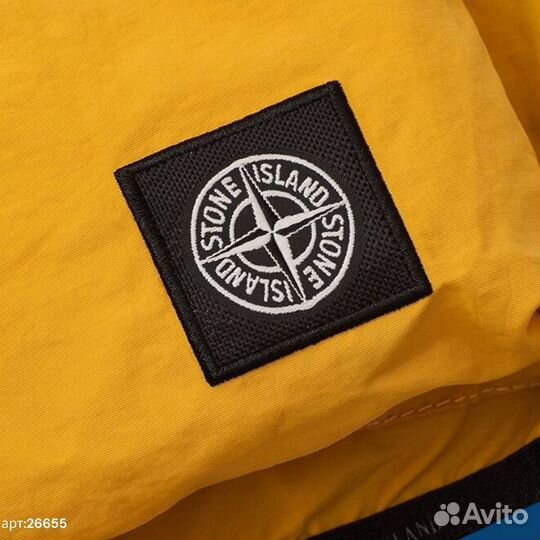 Жилетка stone island с карманами желтая с ремнями 48(M)