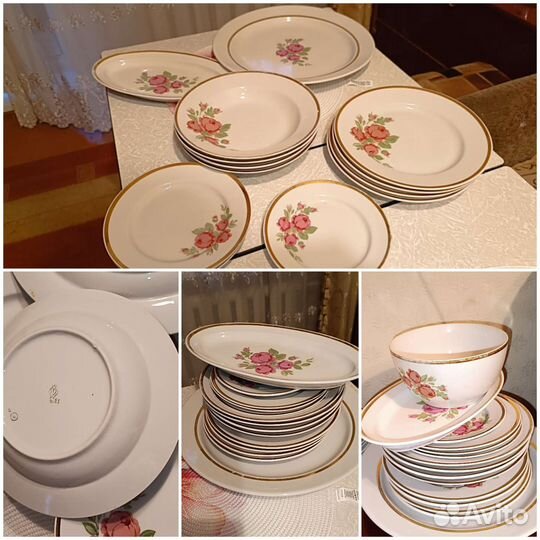 Тарелка СССР, 5 шт; столовый сервис