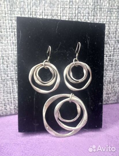 Серьги серебро
