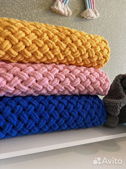 Плед детский вязаный ручная работа