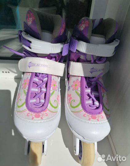 Роликовые коньки раздвижные для девочки 26-29