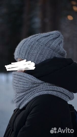 Комплект варежки снуд шапка