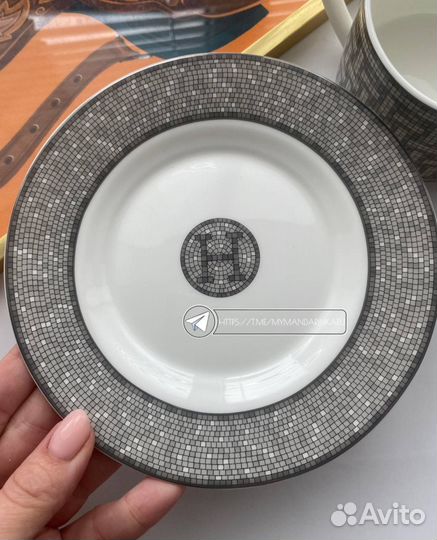 Чашка фарфор Hermes пара