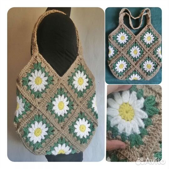 Сумка вязаная из джута