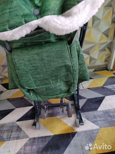 Детские санки коляска с колесами