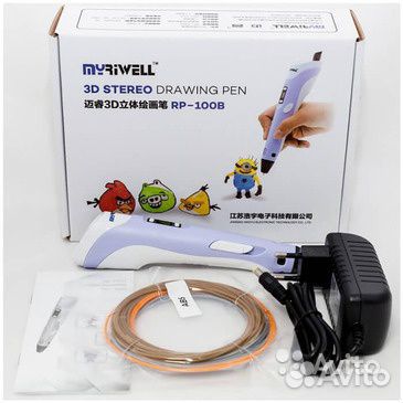 3д / 3d ручка MyRiwell RP-100B, гарантия 1 год
