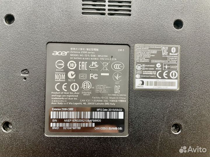 Офисный ноутбук Acer 2 ядра/8Gb/SSD