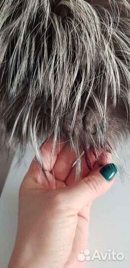 Шапка вязанная чернобурка