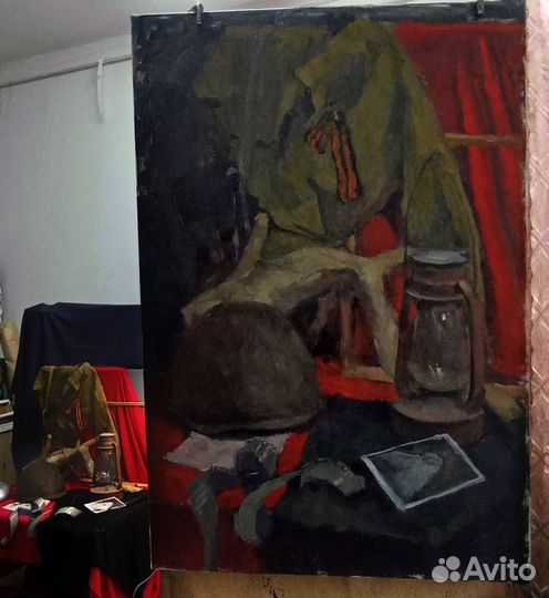 Военный натюрморт картина маслом на холсте