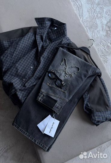 Рубашка в клетку оверсайз женская Acne Studios